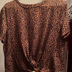 Shein leopard women shirt
